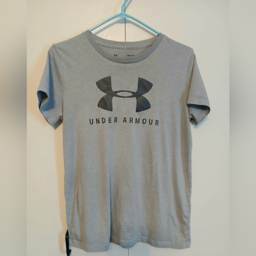 Under Armour Blue Gray Women's Classic Fit T-Shirt Med